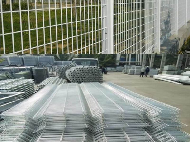 hàng rào lưới thép khung sắt gia công