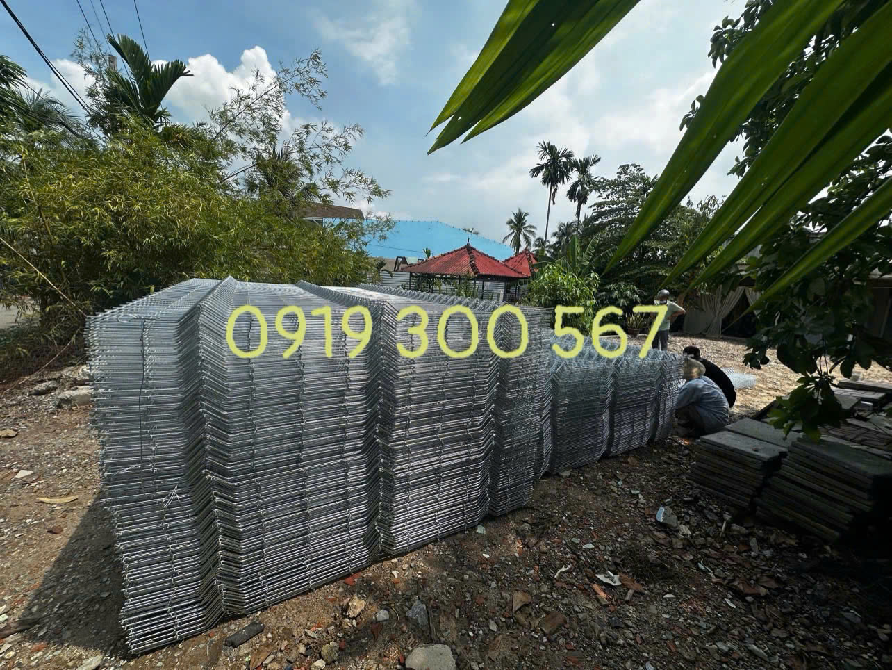 thiết kế hàng rào lưới thép