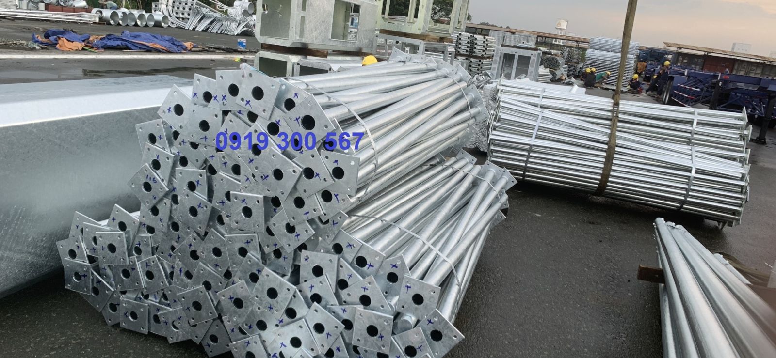 cột hàng rào mạ kẽm nhúng nóng